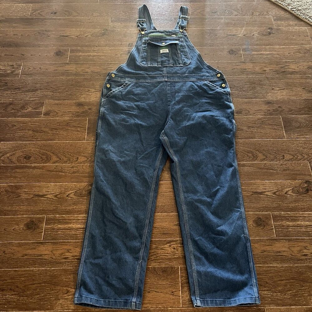 Liberty Blue Denim Bib Overalls Men’s Size 2XL 46x30 Carpenter Farmer Work